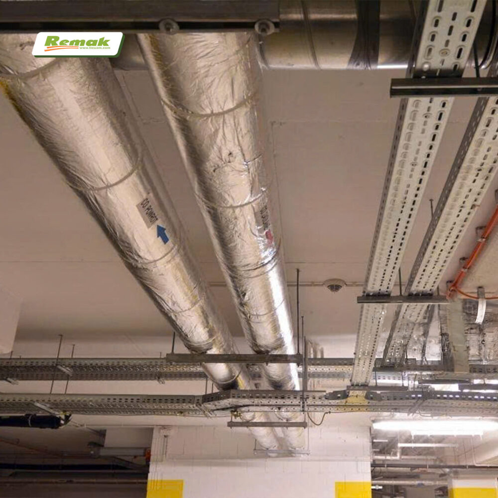 Bảo ôn đường ống hvac bằng cao su lưu hóa có bạc