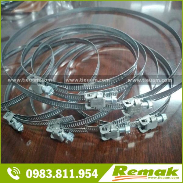 Đai xiết ống gió mềm bằng inox 304