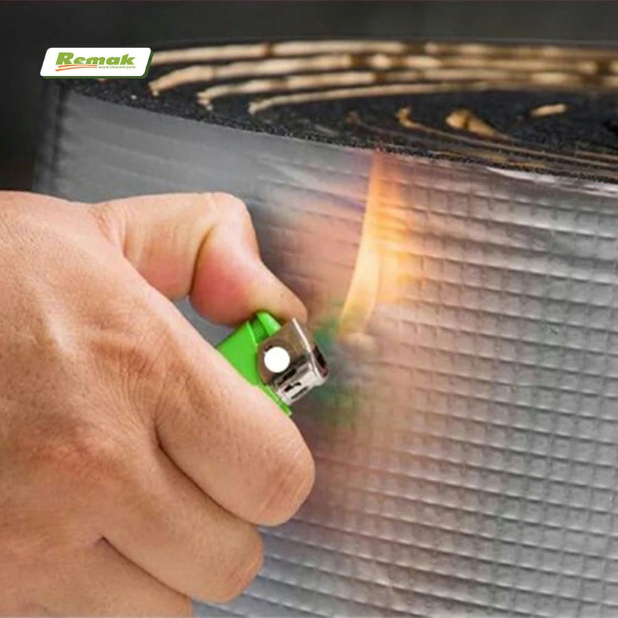5 Ưu điểm vượt trội của cao su lưu hóa có bạc, keo trong thi công hệ thống ống HVAC 9 Cao su lưu hóa có bạc keo không cháy