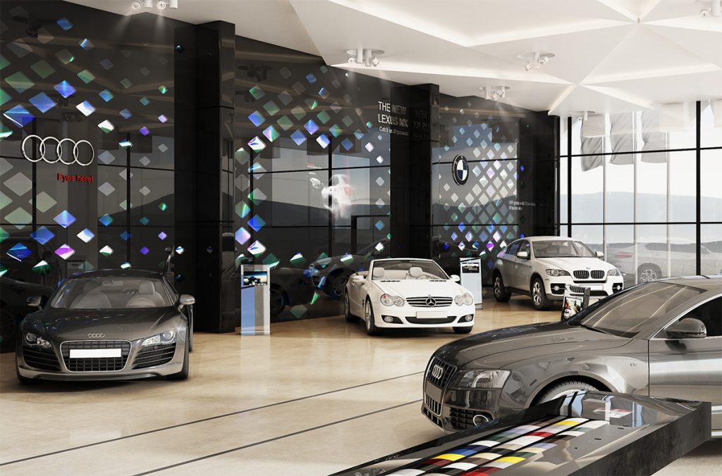 Showroom trung bay o to
