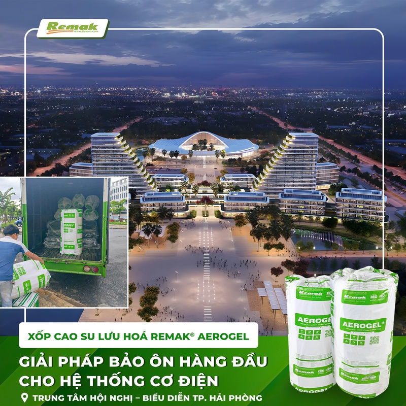 Cao su lưu hóa Remak® Aerogel – Cách nhiệt bảo ôn Trung tâm Hội nghị – Biểu diễn Hải Phòng 3 cao-su-luu-hoa-bao-on-he-thong-cơ-dien-trung-tam-bieu-dien-hai-phong (1)
