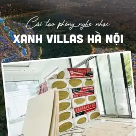 Cách âm phòng karaoke tại tầng hầm Xanh Villas Hà Nội