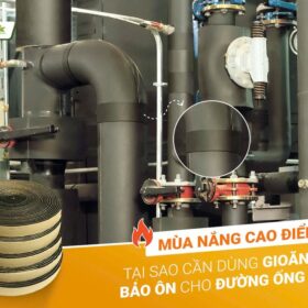 Tiết kiệm chi phí bảo trì sử dụng gioăng xốp bảo ôn cho đường ống lạnh