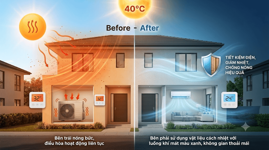 Cách chống nóng cho nhà hướng Tây